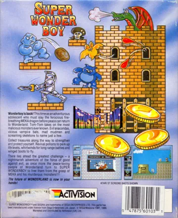 Super Wonderboy in Monsterland box cover back